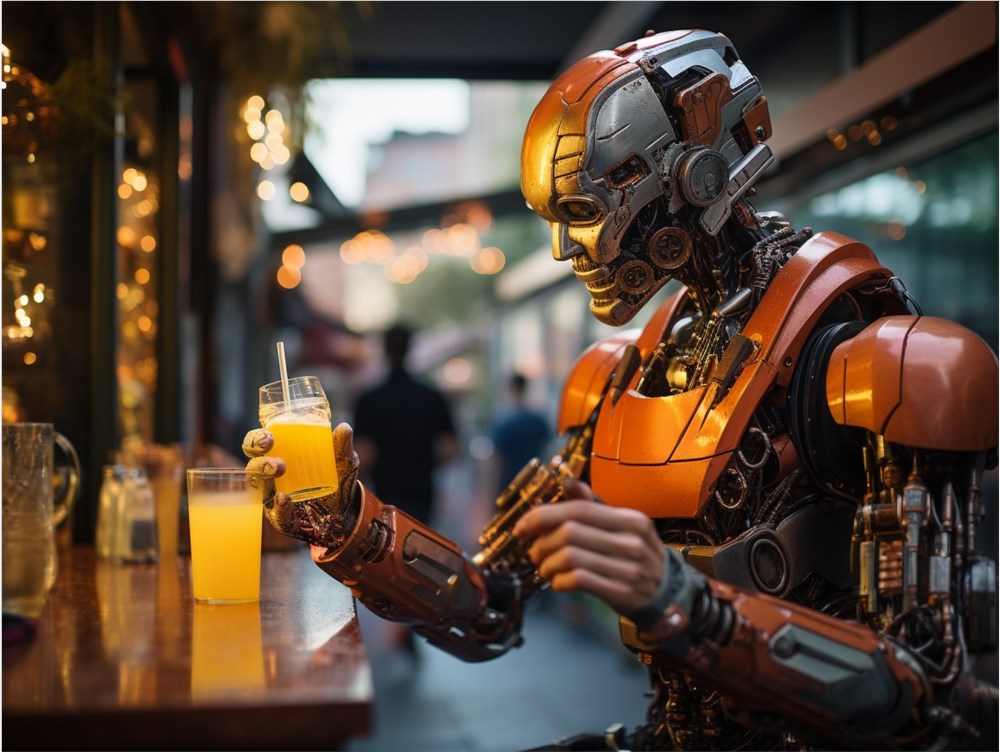 机器人厨师 机器人喝饮料